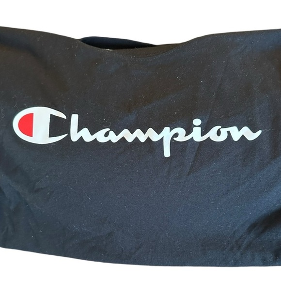 Champion Logo Black Tee Shirt - Size XL - Picture 5 of 8